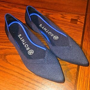 NWOB, ROTHY'S The Point Maritime Dark Navy Blue Flats